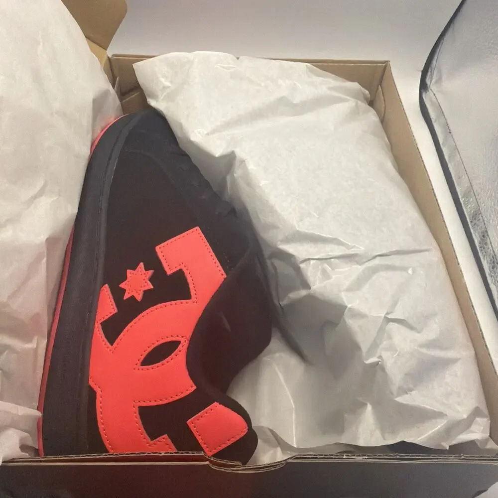 NEW! DC COURT GRAFFIK MEN'S BLACK/RED WORK SHOE BOOTS - Size 11
